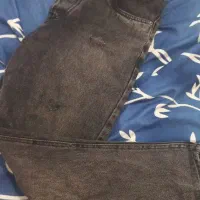 شلوار زغالی کتان زنانه