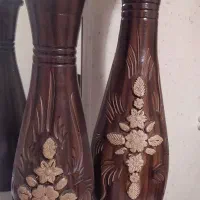 گلدان سفالی طرح چوب