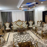 مبل سلطنتی چوب راش ۹نفره کاملا سالم بامیزوعسلی|مبلمان خانگی و میز عسلی|ری, دولت‌آباد|دیوار