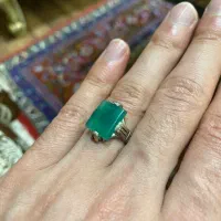 انگشتر نقره عقیق سبز