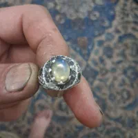 انگشتر نقره بانگین اپال ویاقوت