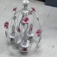 لوستر سفید گلدار|لوستر و چراغ آویز|فردیس, فردیس|دیوار