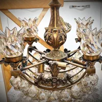 لوستر ایتالیایی بدنه برنجی اصل