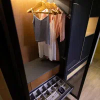 کمد دیواری لوکس کلوزت شیشه ای میز TV