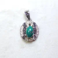 آویز نقره با نگین فیروزه