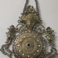 ساعت دیواری برنز قدیمی سنگین