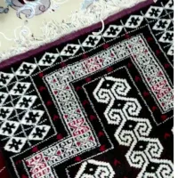 قالیچه دستباف ترکمن ،طرح قوچ‌بَر ،اندازه ۸۵×۱۳۵|فرش|گنبد کاووس, |دیوار