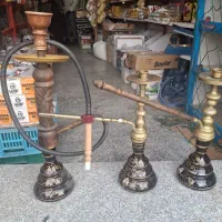 قلیان برنجی آنتیک|کلکسیون اشیاء عتیقه|بروجرد, |دیوار