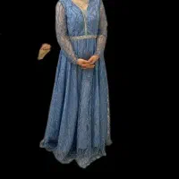 لباس مجلسی آبی مدل سیندرلا