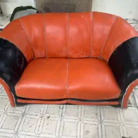 مبل باغی چرم حیاط ساختمان