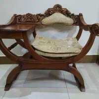 میز تلفن چوبی