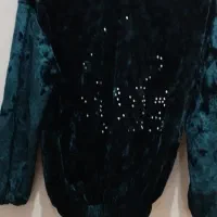 سویشرت شلوار سبز مخمل|کفش و لباس بچه|خوی, |دیوار