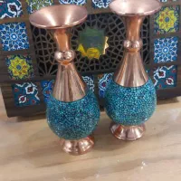 گلدان مسی طرح فیروزه