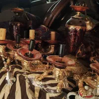 لوستر برنزی روکش طلایی 16 شاخه|لوستر و چراغ آویز|تهران, تجریش|دیوار