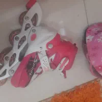 اسکیت کفشی مدل پاور صورتی همراه با وسایل ایمنی|دوچرخه، اسکیت، اسکوتر|فردیس, نسترن غربی|دیوار