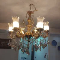 لوستر برنجی شش شاخه|لوستر و چراغ آویز|تهران, سردارجنگل|دیوار