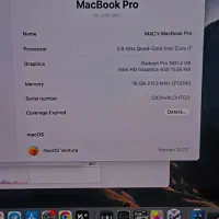 مک‌بوک پرو ۱۶ اینچ تاچ بارCore i7 رم۱۶ حافظه ۱ ترا|رایانه همراه|ملارد, |دیوار