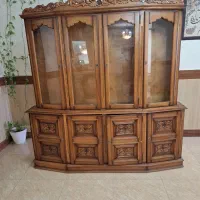 بوفه دوتیکه چوب منبت‌کاری شده