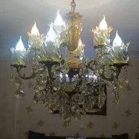 لوستر  برنزی  ۱۲ شاخه در حد نو