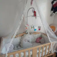 گهواره کودک چوبی|تخت و صندلی بچه|گنبد کاووس, |دیوار