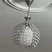 دو عدد لوستر نقره ای