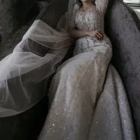 لباس عروس دو دامنه