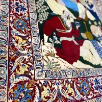 ذرع و نیم انتیک اصفهان تک خفت ۷۰ رج بزم خیام|فرش|تهران, افسریه شمالی|دیوار