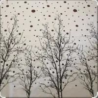 پرده طرح درخت برفی