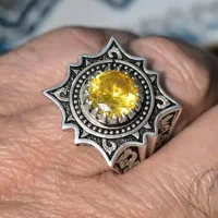 سنگ جواهری سیترین... رکاب دست ساز