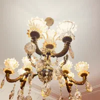 لوستر برنز نه شاخه|لوستر و چراغ آویز|تبریز, |دیوار