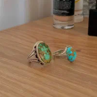 2عددانگشترنقره اصل نیشابور رکاب دوقاب شیرازی