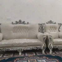 مبل ۷ نفره استیل به همراه دو عسلی و میز