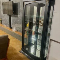 بوفه شیشه ای همراه با چوب mdf|بوفه، ویترین، کنسول|کازرون, |دیوار