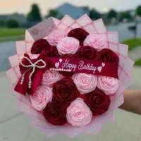 سفارش دسته گل ولنتاین با رنگ دلخواه