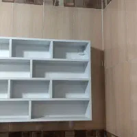 میز ناخن و شلف MDF مخصوص سالن‌های کوچک و شیک|آرایشگاه و سالن‌های زیبایی|نشتارود, |دیوار