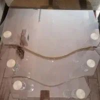 میز عسلی و جلو مبلی شیشه ای