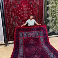 فرش هرمس لاکی فیروزه ایی ۷۰۰شانه کالشن شاپور|فرش|شیراز, قلات|دیوار