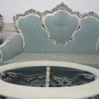 مبل هفت نفره کلاسیک با بهترین چوب راش جنس|مبلمان خانگی و میز عسلی|بوئین و میاندشت, |دیوار