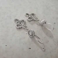 النگو و گوشواره( طلا سفید)|جواهرات|بیرجند, |دیوار