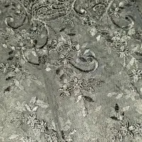 پارچه گیپور سبز سدری