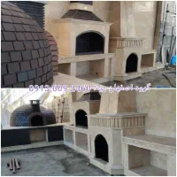 سقف ویلا باغ.آلاچیق باربیکیو.شومینه.آتشکده.آبنما|خدمات پیشه و مهارت|شهرکرد, |دیوار