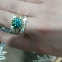 انگشتر زمرد نقره