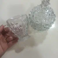 استکان چای خوری و قندان نو