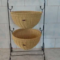 سبد پیاز و سیب زمینی حصیری بدون عیب