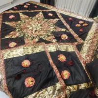 روتختی دونفره طرح چرم و طلاکوب گل برجسته خارجی|سرویس روتختی|اصفهان, شاهزاده ابراهیم|دیوار