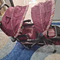 کالسکه دوقلو براوو پشت سرهم استفاده نشده نو نو|کالسکه و لوازم جانبی|شیراز, شهرک مفتح|دیوار