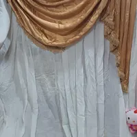 پرده بزرگ حریر با والن|پرده، رانر، رومیزی|بندر ماهشهر, |دیوار