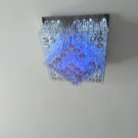 لوستر استیل ال ای دی کنترل دار|لوستر و چراغ آویز|زنجان, |دیوار