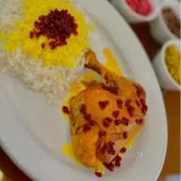 زرشک پلو وچلو گوشت مجلسی زعفرانی
