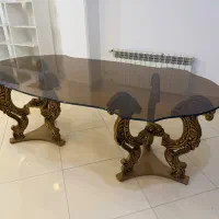 میز نهارخوری شیشه ای لوکس